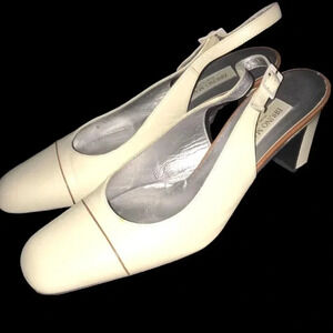 Bruno Magli Slingback Leather Pumps Shoes 7.5 B